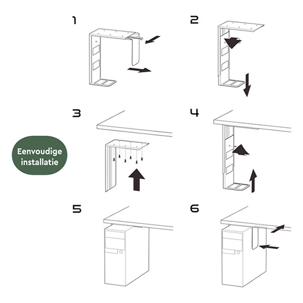 Twin line CPU support noir (30 kg) 403008 - 3