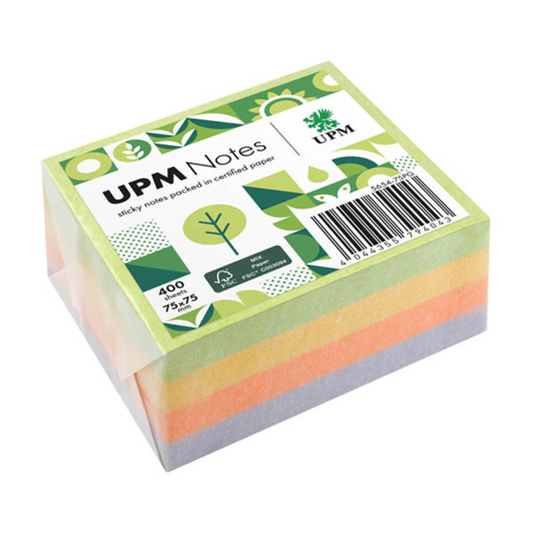 UPM notes autocollantes cube mélange printanier (400 feuilles) 303224 - 1