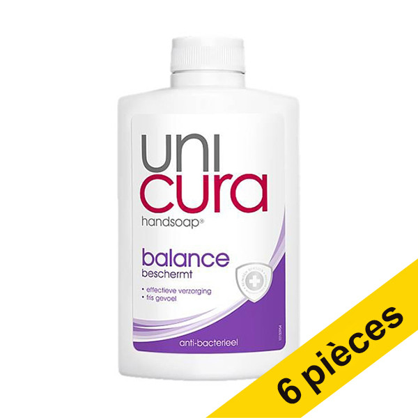 Offre : 6x Unicura Balance recharge de savon pour les mains (250 ml) SUN00031 - 1
