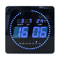 Unilux Flo horloge murale en verre - noir 237828