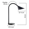 Unilux Sol lampe de bureau LED - noir 237821 - 2