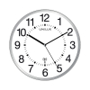 Unilux horloge murale radiocommandée en plastique avec cadran blanc (Ø 30 cm) - noir