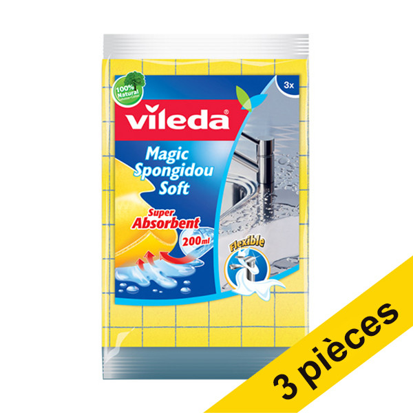 Offre : 3x Vileda Spongidou lavette (3 pièces) SVI01026 - 1