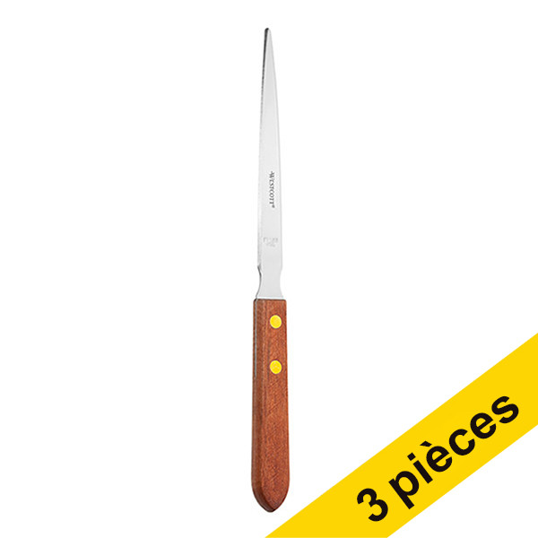 Offre : 3x Westcott ouvre-lettres avec poignée en bois 221005 - 1