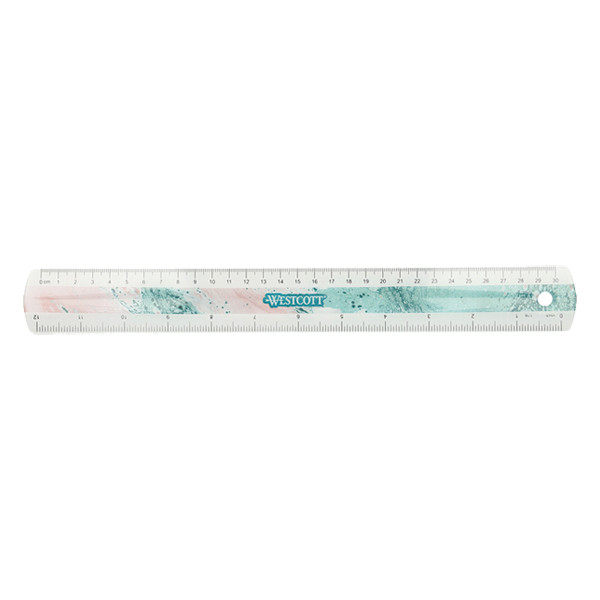 Westcott Trendsetter règle en plastique (30 cm) - rose 221083 - 1