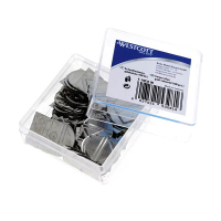 Westcott attache-coin en aluminium argenté (100 pièces) 209825