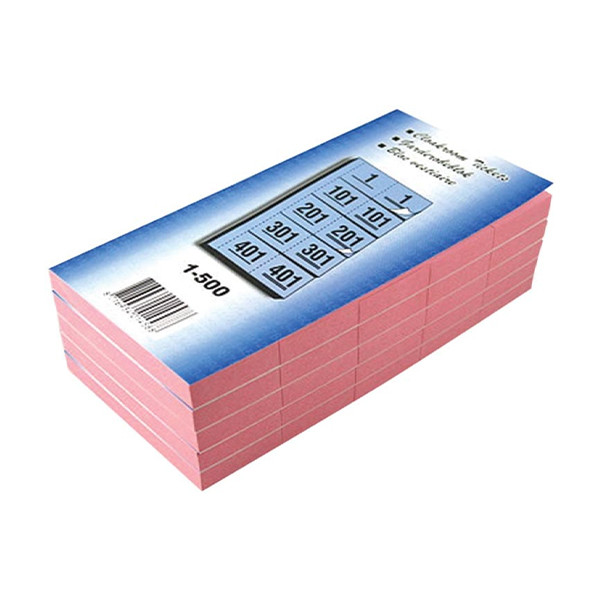 Blocs de vestiaire numérotés de 1 à 500 - cerise 221447 - 1