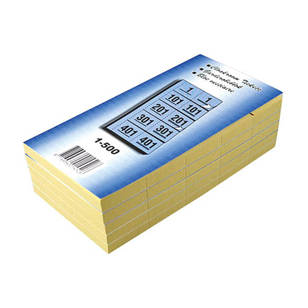 Blocs de vestiaire numérotés de 1 à 500 - jaune 221445 - 1