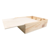 Boîte coulissante pour 3 bouteilles avec couvercle en bois 340 x 276 x 85 mm (5 pièces) 402924 - 1