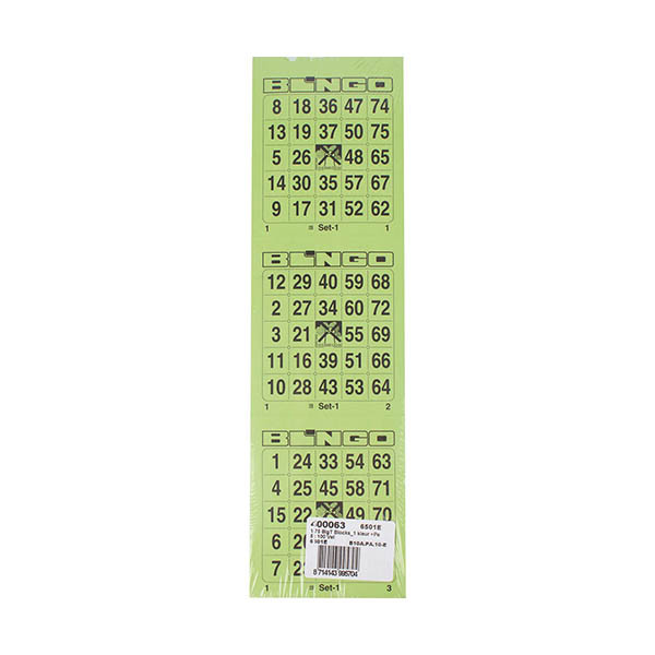 Cartes de bingo 3 cartes par feuille paquet de 5 x 100 feuilles 221434 - 1
