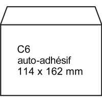 Exclusive enveloppe 114 x 162 mm - C6 autoadhésive (50 pièces) - blanc 209175