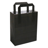 Sac en papier 180 x 220 x 80 mm (250 pièces) - noir 402879