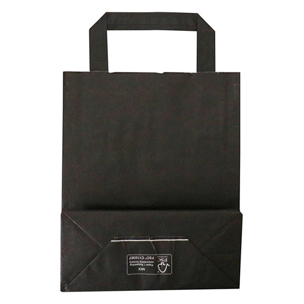 Sac en papier 180 x 220 x 80 mm (250 pièces) - noir 402879 - 2