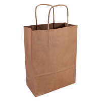 Sac en papier 180 x 240 x 80 mm (100 pièces) - marron 402704