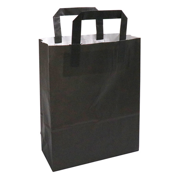 Sac en papier 220 x 280 x 100 mm (250 pièces) - noir 402878 - 1