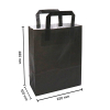 Sac en papier 220 x 280 x 100 mm (250 pièces) - noir 402878 - 3