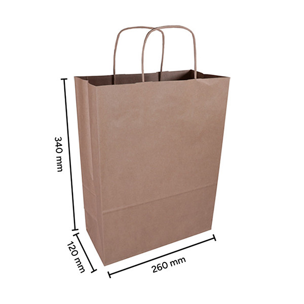 Sac en papier 260 x 340 x 120 mm (100 pièces) - marron 402705 - 3