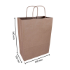 Sac en papier 260 x 340 x 120 mm (100 pièces) - marron 402705 - 3