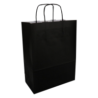Sac en papier 260 x 350 x 120 mm (100 pièces) - noir 402711