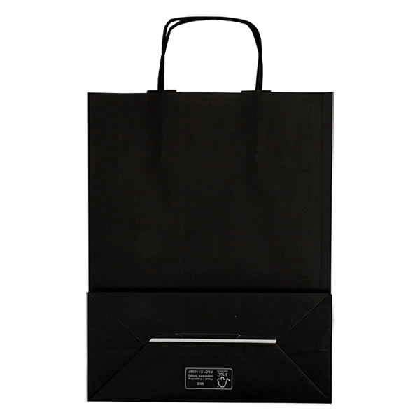 Sac en papier 260 x 350 x 120 mm (100 pièces) - noir 402711 - 2