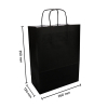 Sac en papier 260 x 350 x 120 mm (100 pièces) - noir 402711 - 3
