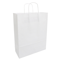 Sac en papier 320 x 410 x 120 mm (100 pièces) - blanc 402709