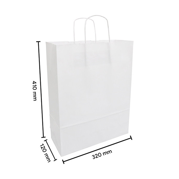 Sac en papier 320 x 410 x 120 mm (100 pièces) - blanc 402709 - 3