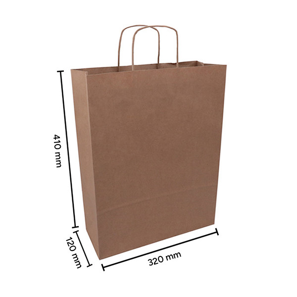 Sac en papier 320 x 410 x 120 mm (100 pièces) - marron 402706 - 3