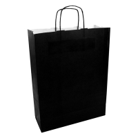 Sac en papier 320 x 410 x 120 mm (100 pièces) - noir 402712