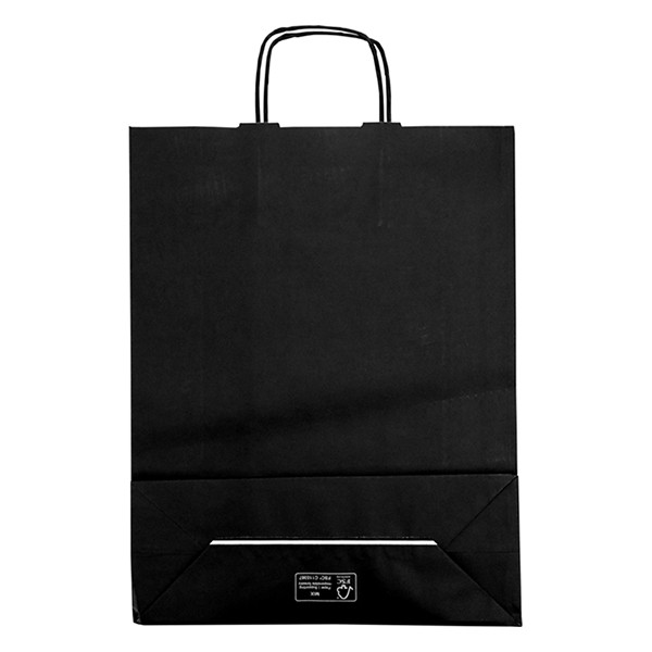 Sac en papier 320 x 410 x 120 mm (100 pièces) - noir 402712 - 2