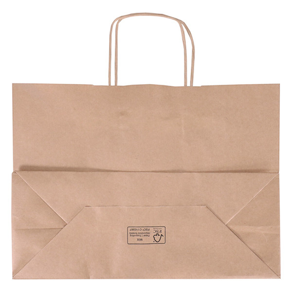 Sac en papier 350 x 260 x 140 mm (100 pièces) - marron 402874 - 2
