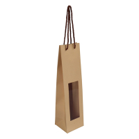 Sac en papier pour bouteilles de vin (25 pièces) - brun 402886