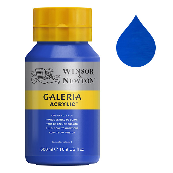 Winsor & NewtonGaleria peinture acrylique (500 ml) - 179 nuance bleu de cobalt 410071 - 1