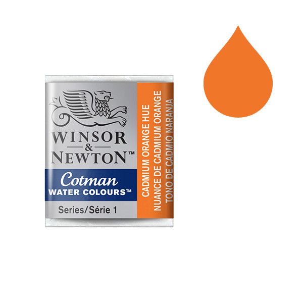 Winsor & Newton Cotman aquarelle (demi-godet) - 090 nuance de cadmium orange 410469 - 1