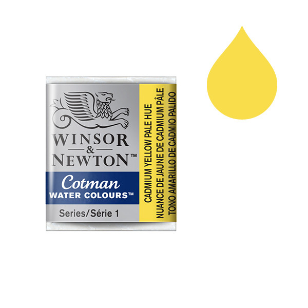 Winsor & Newton Cotman aquarelle (demi-godet) - 119 nuance de jaune de cadmium pâle 410474 - 1