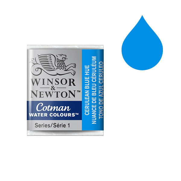 Winsor & Newton Cotman aquarelle (demi-godet) - 139 nuance de bleu céruléum 410475 - 1