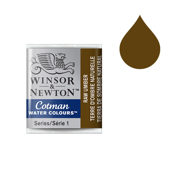 Winsor & Newton Cotman aquarelle (demi-godet) - 554 terre d'ombre naturelle 410497 - 1