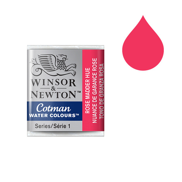 Winsor & Newton Cotman aquarelle (demi-godet) - 580 garance de rose nuancé 410498 - 1