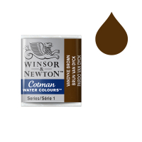 Winsor & Newton Cotman aquarelle (demi-godet) - 676 brun Van Dyck 410503