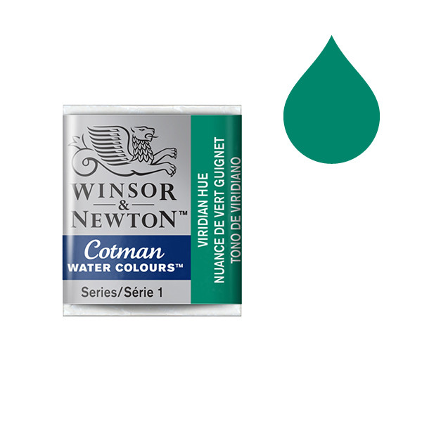 Winsor & Newton Cotman aquarelle (demi-godet) - 696 nuance de vert Guignet 410504 - 1