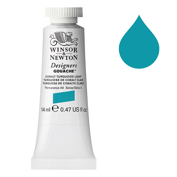 Winsor & Newton Designers gouache 191 (14ml) - cobalt turquoise clair 410603 - 1