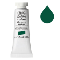 Winsor & Newton Designers gouache 482 (14 ml) - vert foncé permanent 410631