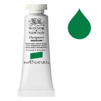 Winsor & Newton Designers gouache 484 (14 ml) - vert permanent moyen 410629
