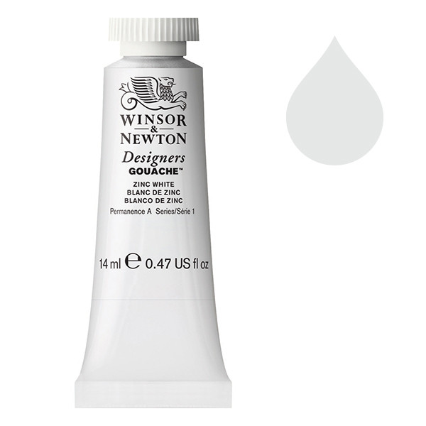Winsor & Newton Designers gouache 748 (14 ml) - blanc de zinc 410611 - 1