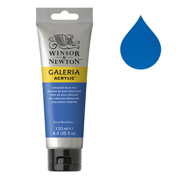 Winsor & Newton Galeria peinture acrylique (120 ml) - 138 nuance de bleu céruléum 410130 - 1