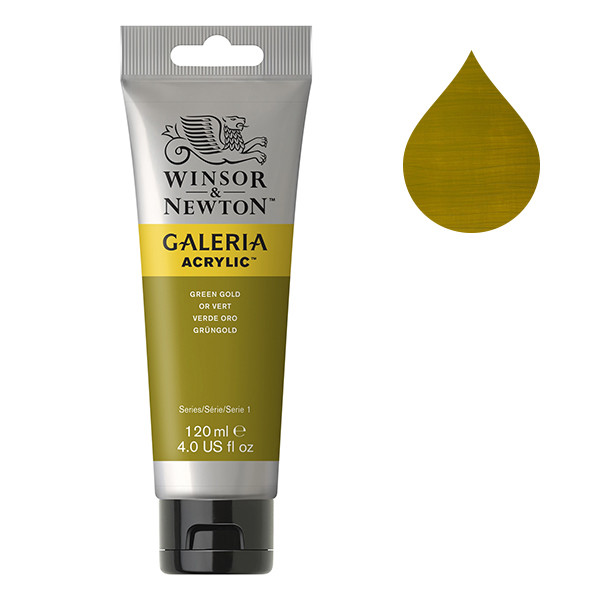 Winsor & Newton Galeria peinture acrylique (120 ml) - 294 or vert 410137 - 1