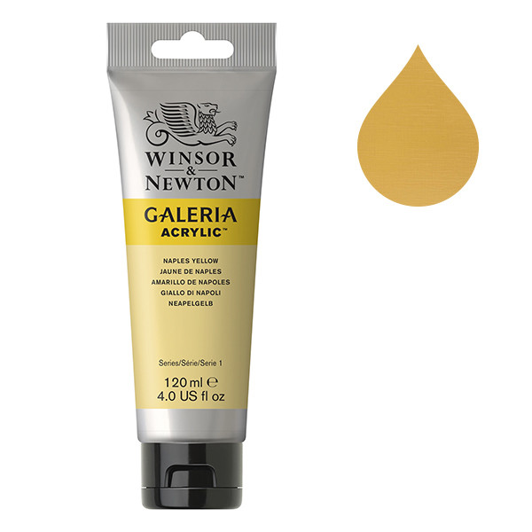 Winsor & Newton Galeria peinture acrylique (120 ml) - 422 jaune de Naples 410144 - 1