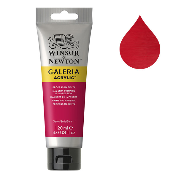 Winsor & Newton Galeria peinture acrylique (120 ml) - 533 magenta primaire d'impression 410163 - 1