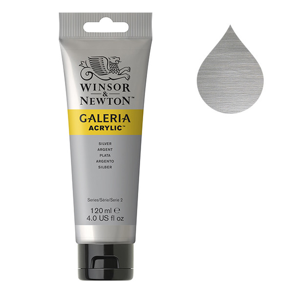 Winsor & Newton Galeria peinture acrylique (120 ml) - 617 argent 410171 - 1