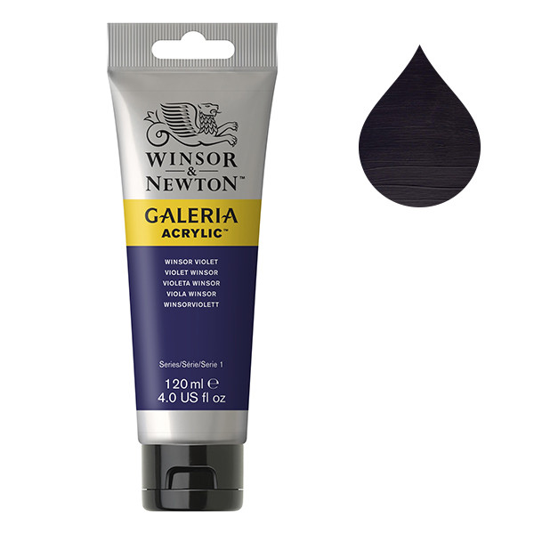 Winsor & Newton Galeria peinture acrylique (120 ml) - 728 violet Winsor 410178 - 1